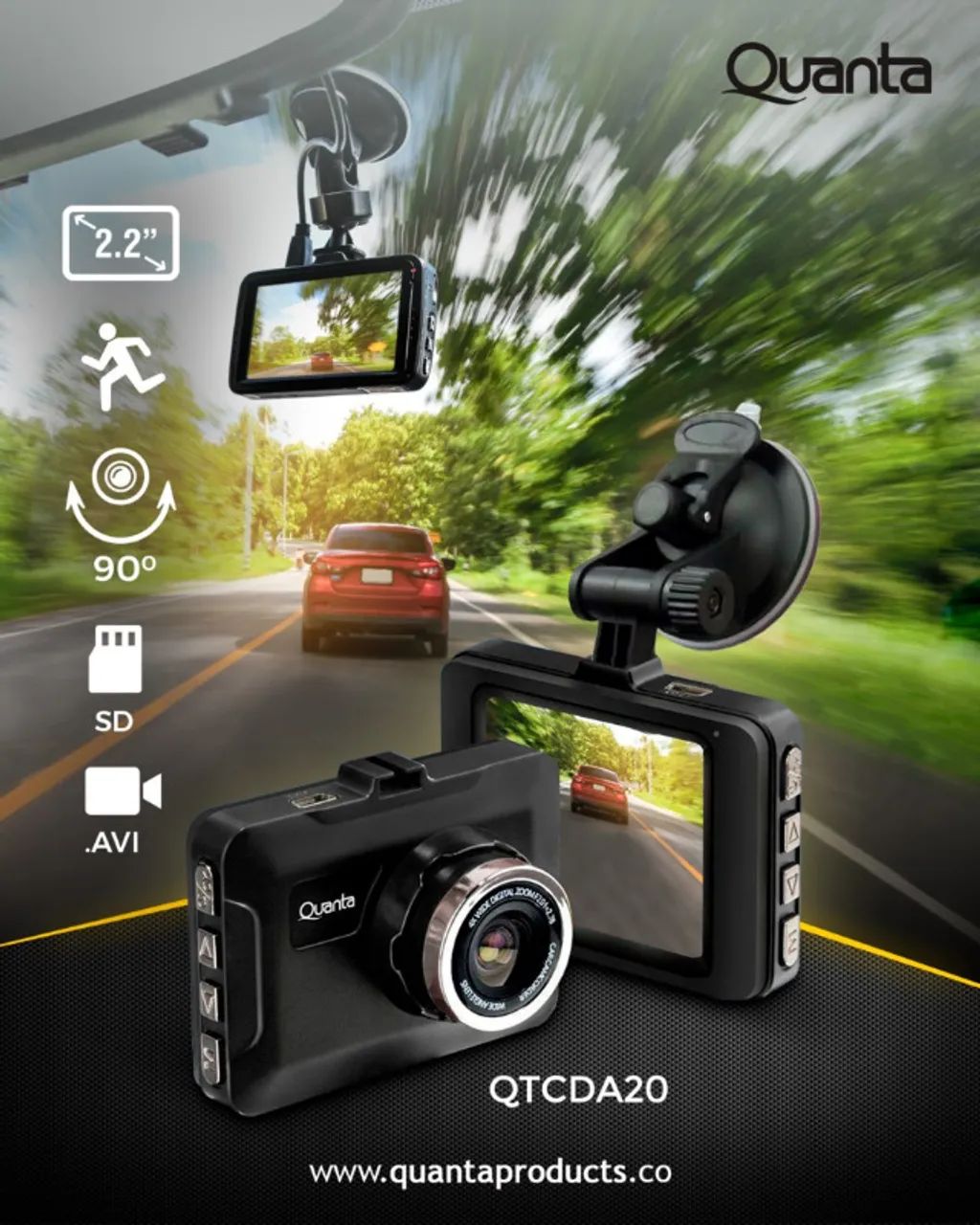 Dashcam Câmera para Autos - Quanta