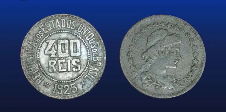 Moeda Brazil 400 Reis 1925 