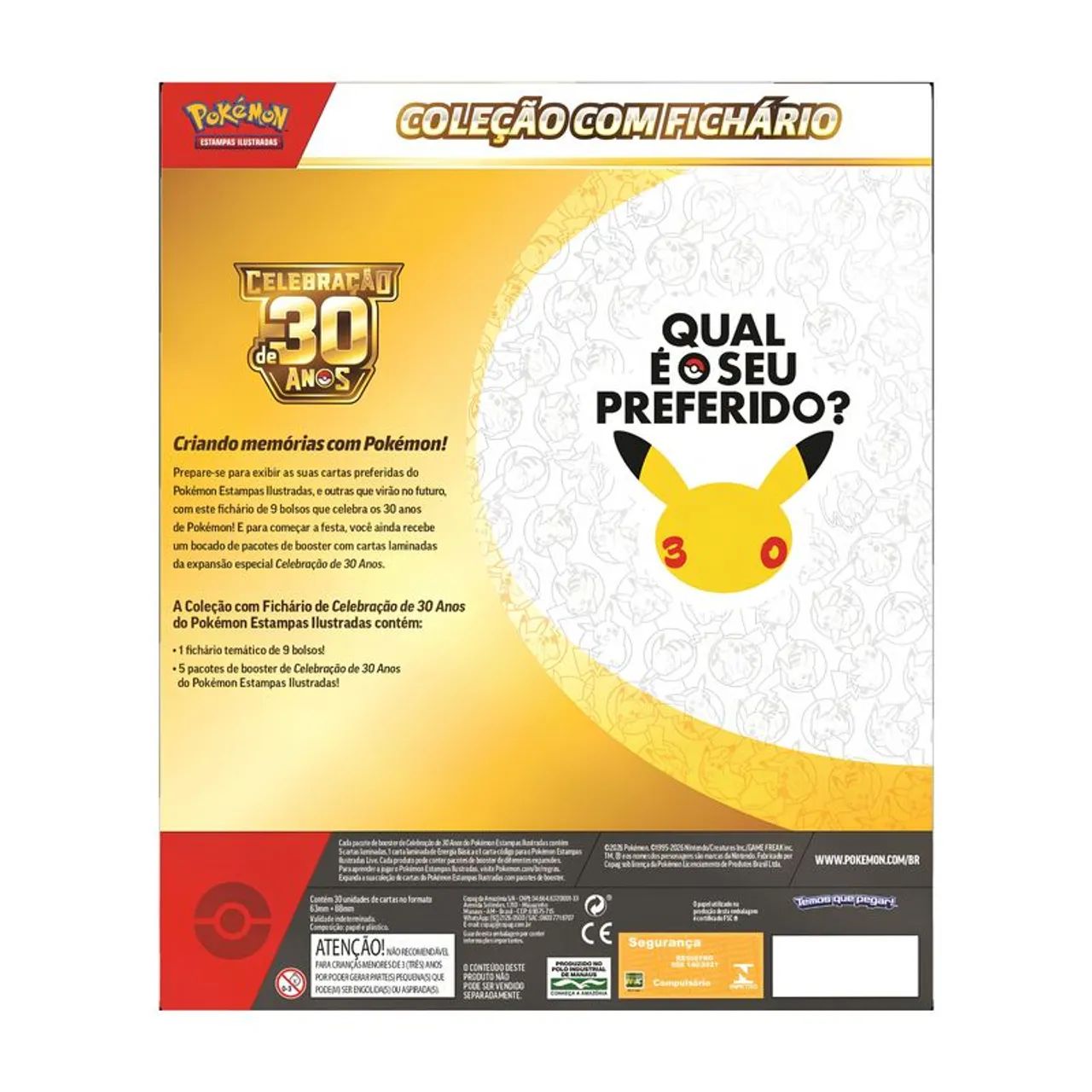 Fichario + 5 Pacotes - 30 anos Pokémon Celebrações - Foto 3