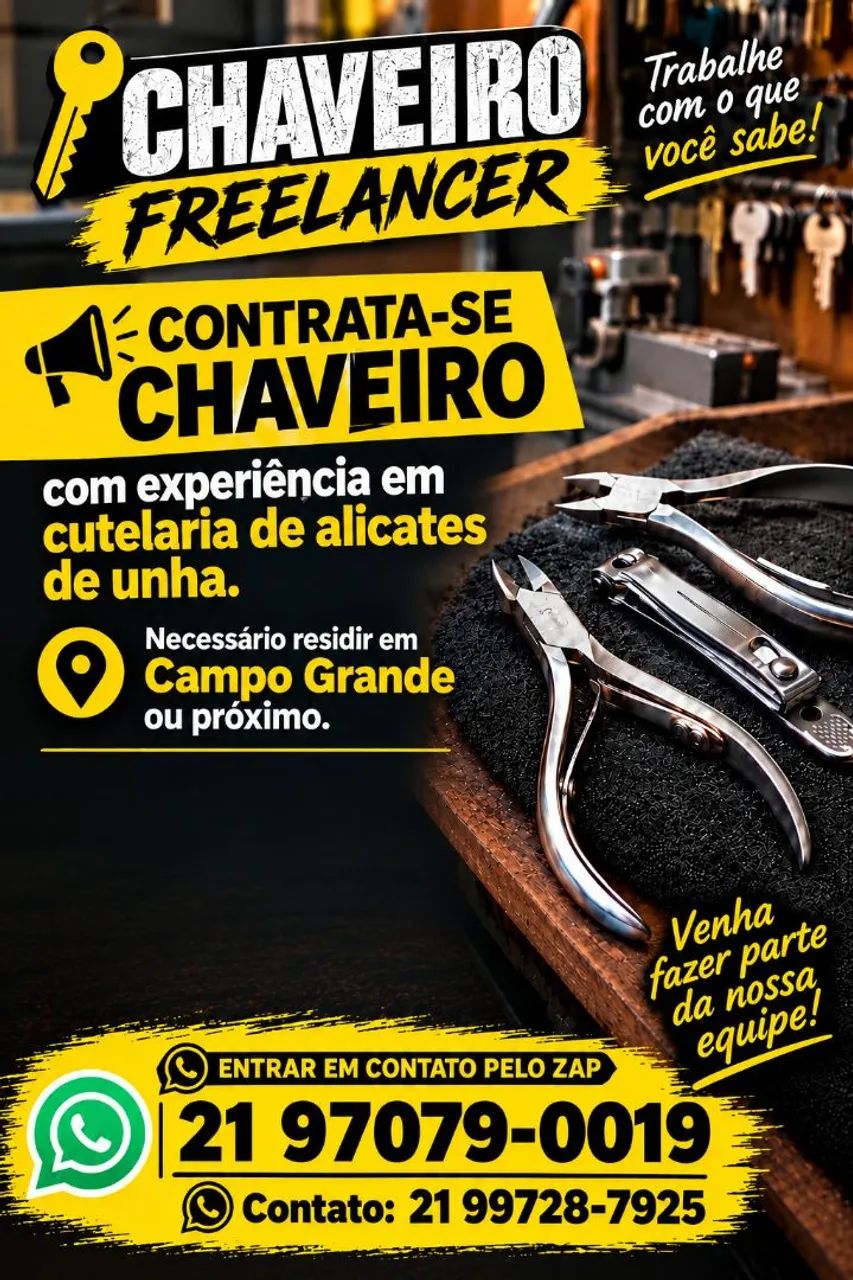 CHAVEIRO COM EXPERIÊNCIA EM CUTELARIA 