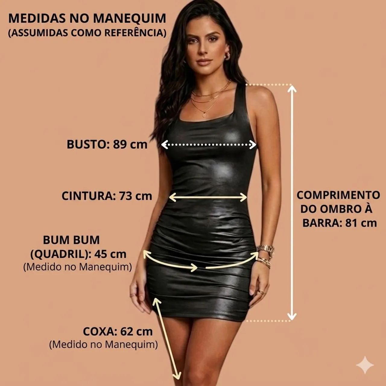 Vestido Preto Curto Cirrê sem bojo  - Foto 4