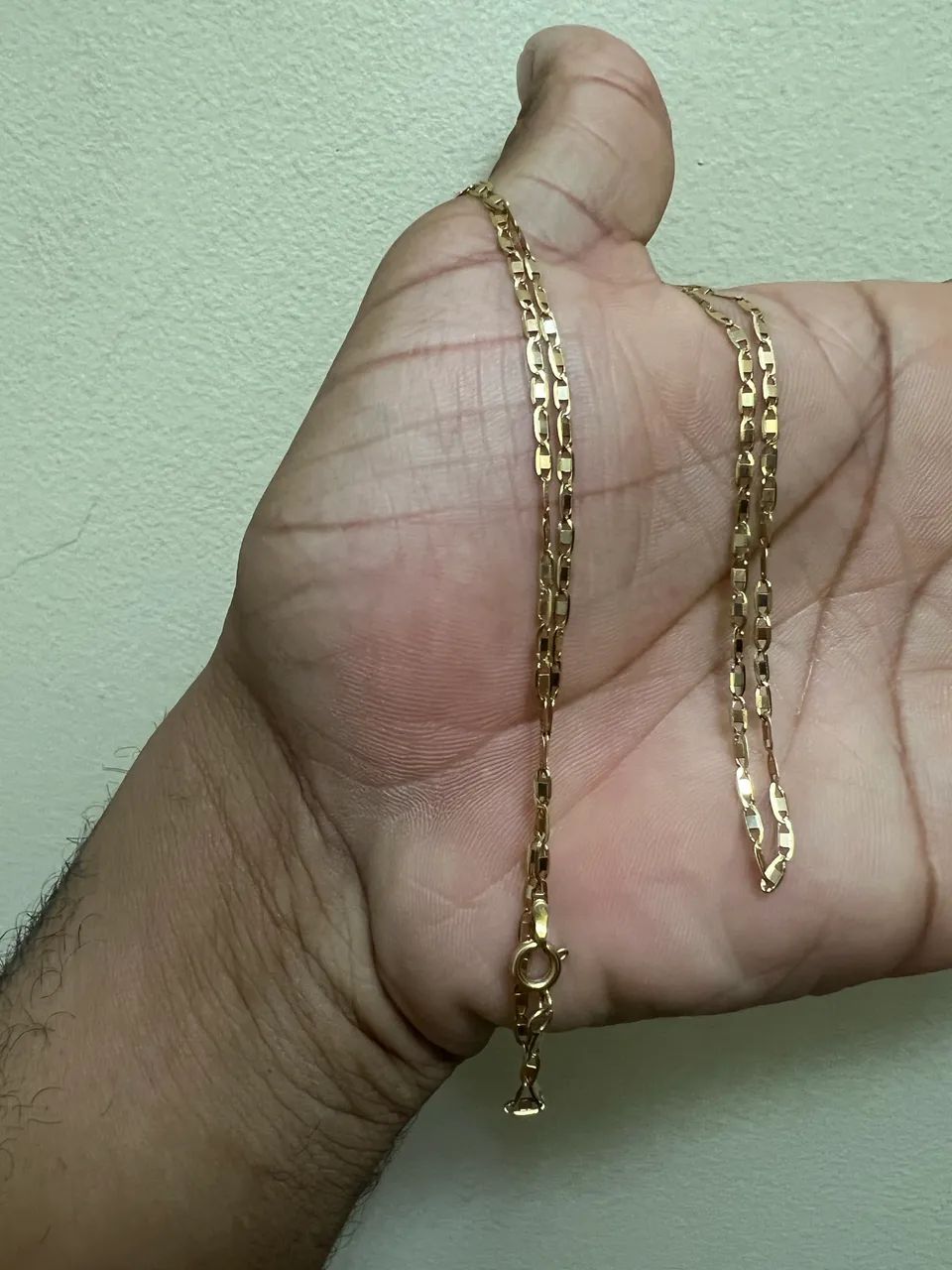 Cordão de ouro 18k piastrine 55cm  - Foto 2