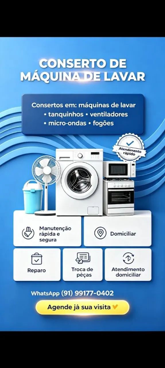 Manutenção em máquinas de lavar 