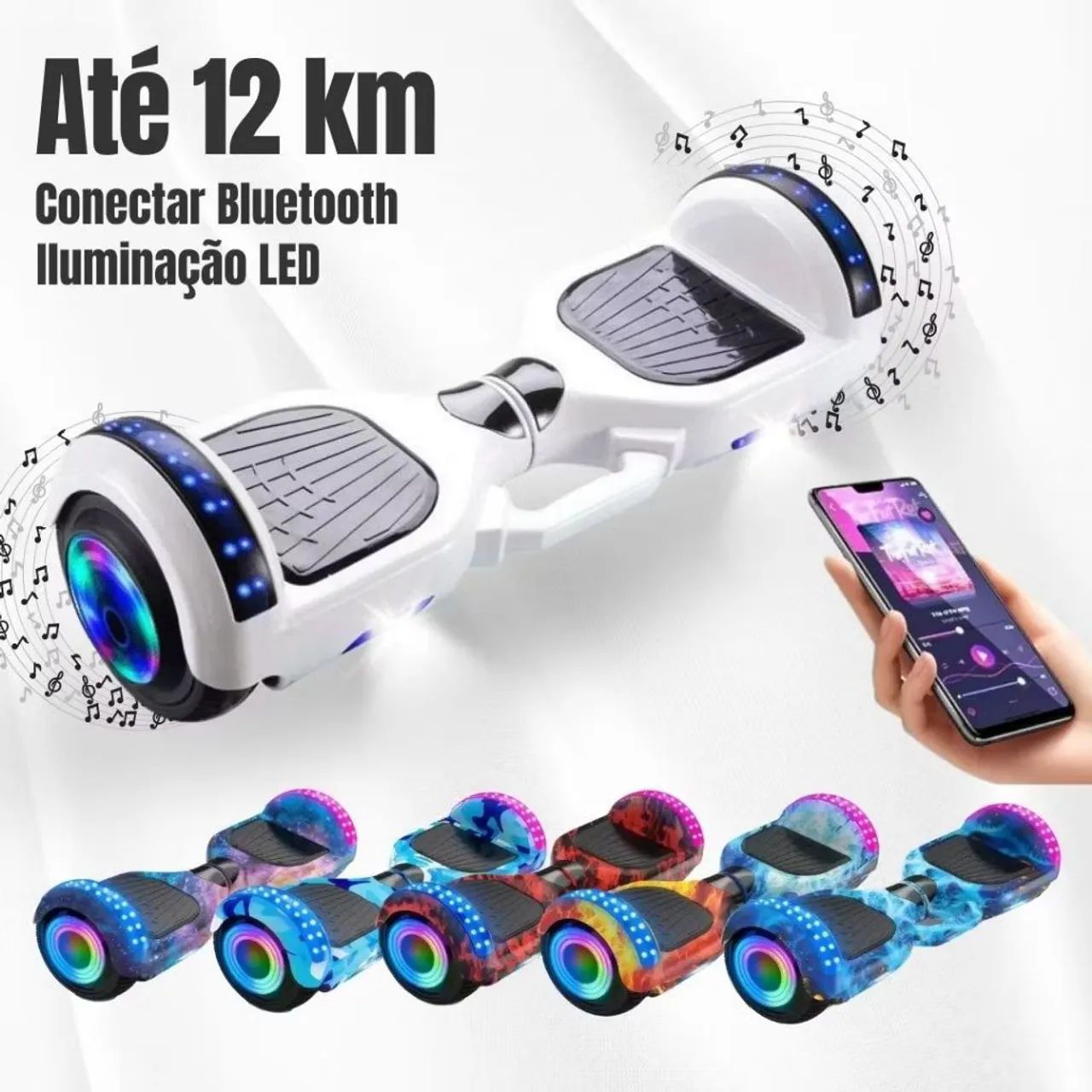 Vendo Hoverboard 8 polegadas - Foto 3