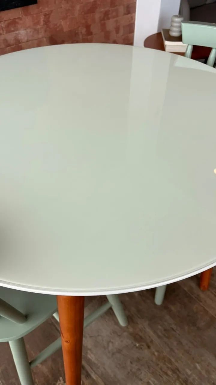 Mesa tok&stok com tampo de vidro - Foto 2