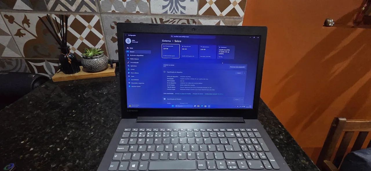 Notebook Lenovo i5 8 geracao 8 gb ram ssd 240 - Foto 4