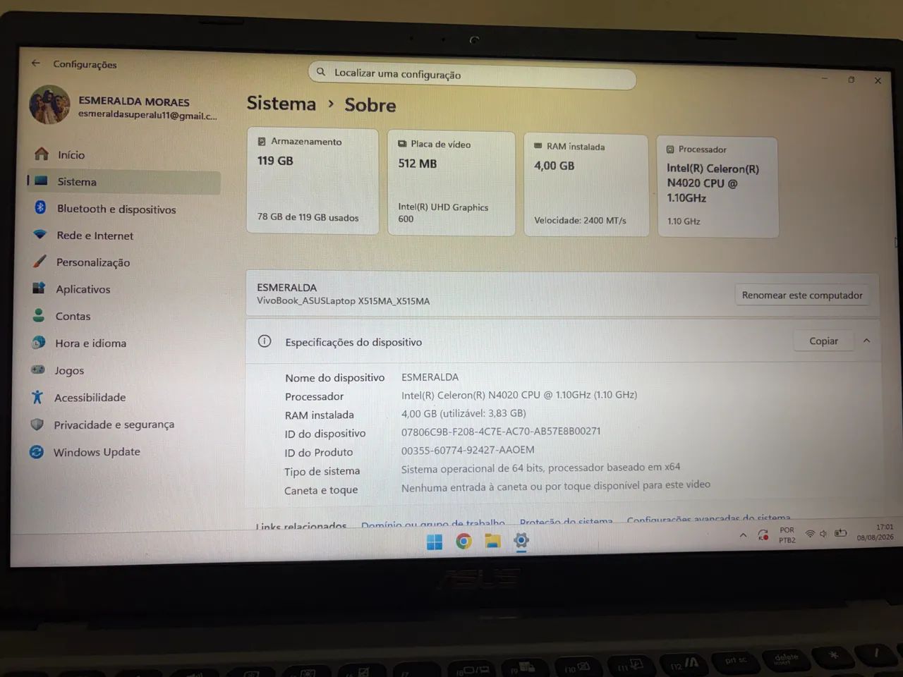 NOTEBOOK ASUS - Foto 4