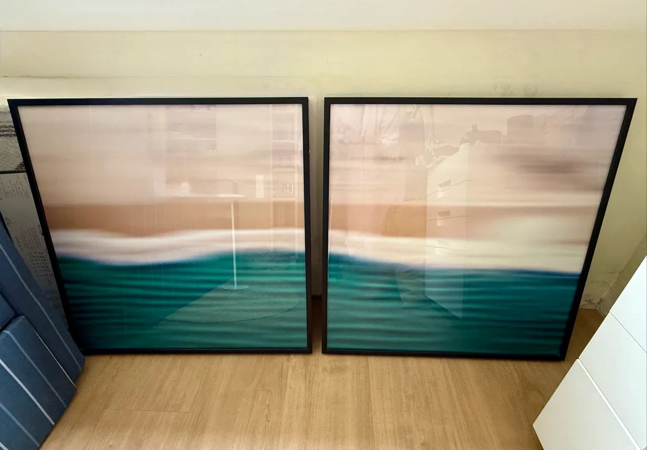 Quadros 70x70 moldura preta premium  - Foto 2