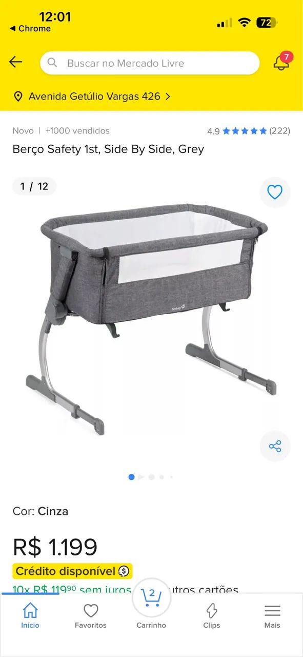 Berço Moisés Co Bed Side by Side Safety 1st