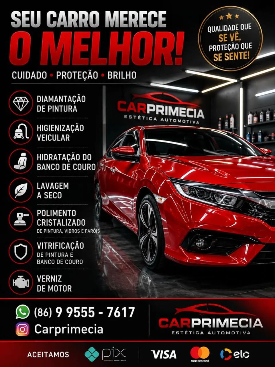 SERVIÇOS DE ESTÉTICA AUTOMOTIVA