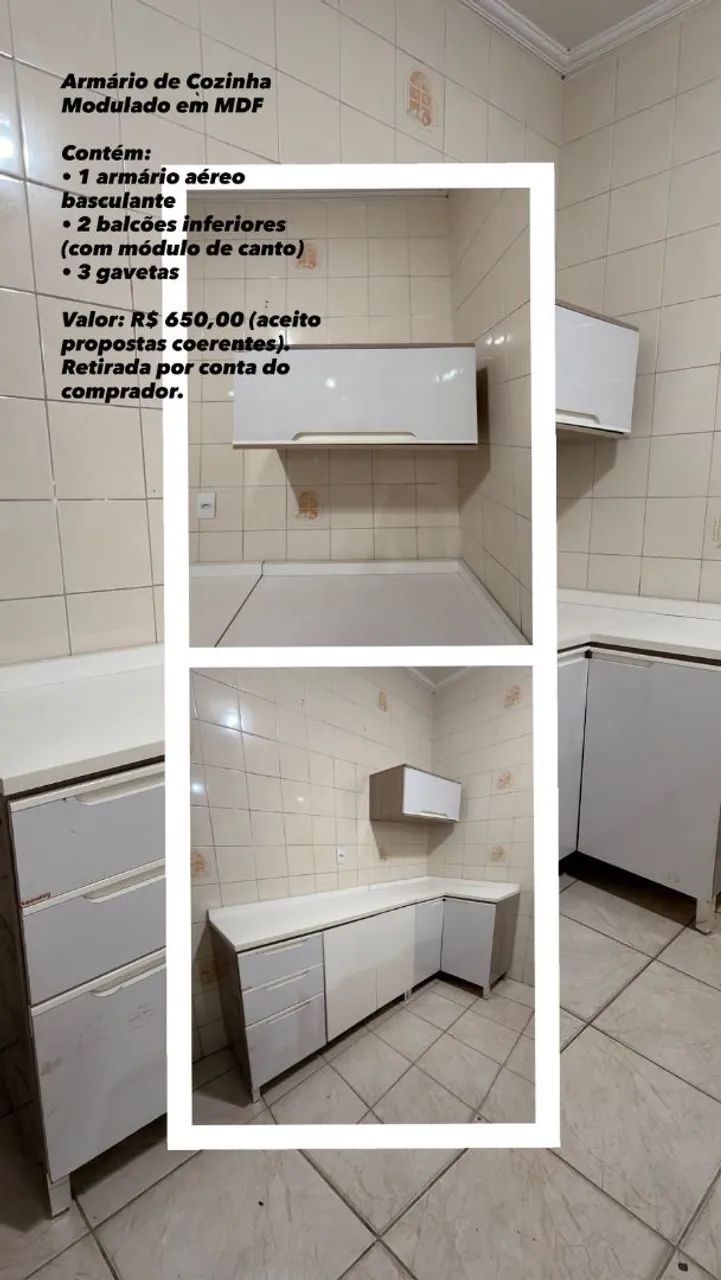 Armário de cozinha modulado 