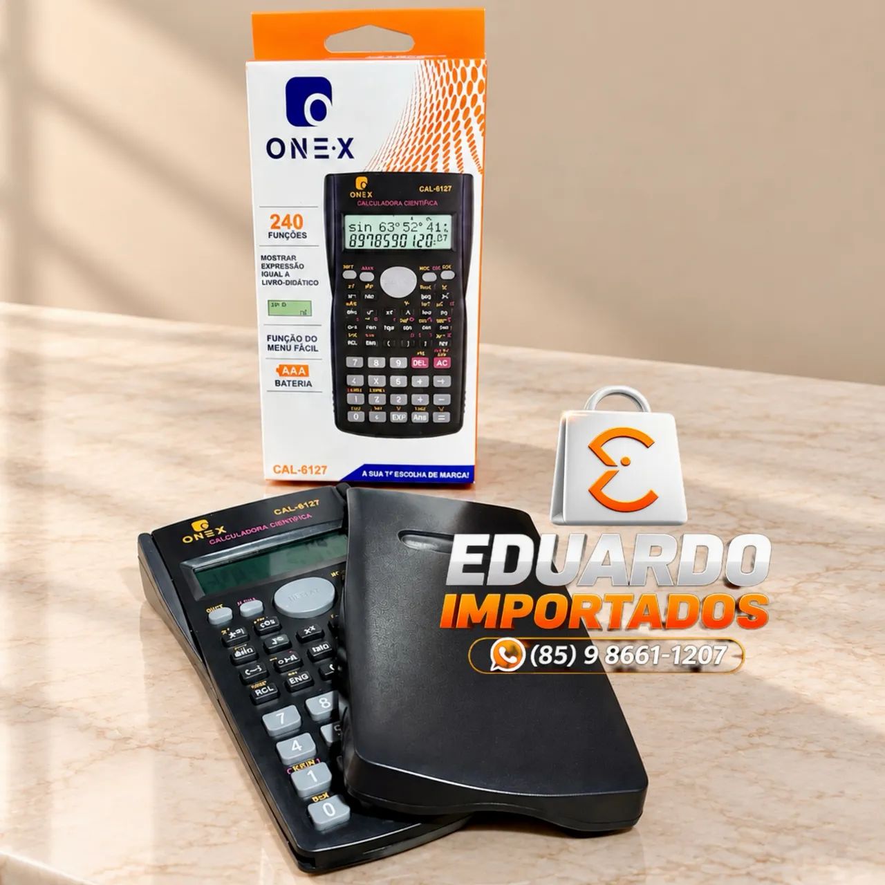 Calculadora Científica Onex 240 Funções com Capa Protetora