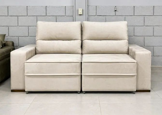 Estofado Sofá Jade Grandlar 2m - Confortavel Paga na Entrega - Foto 2