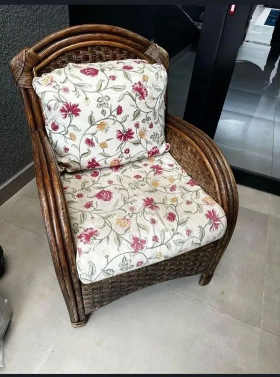 Poltrona em Vime e estofadas422082084687073281