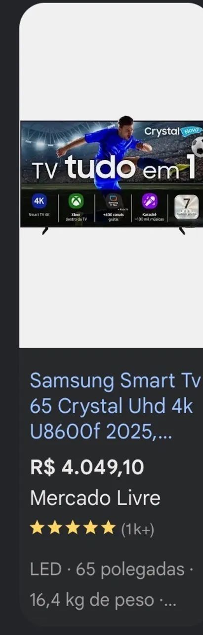 Tv 65 smart com Xbox 