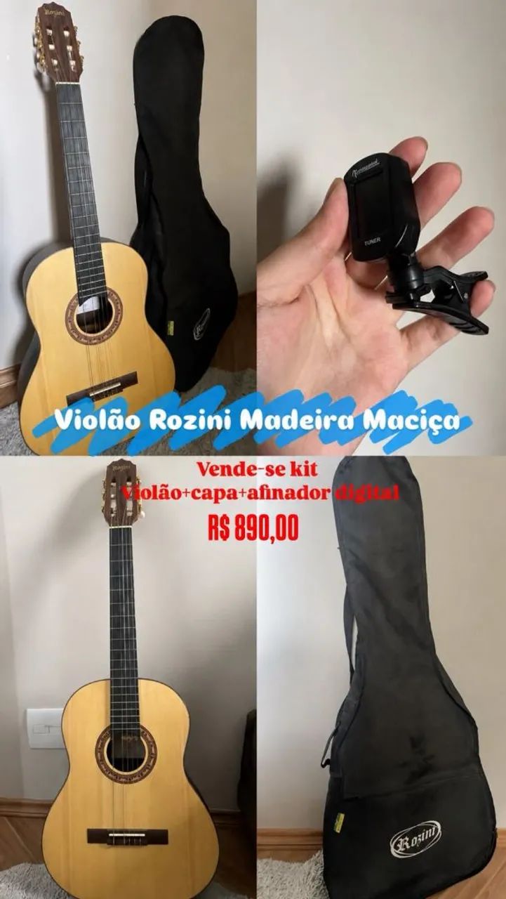 Violão Madeira Maciça 