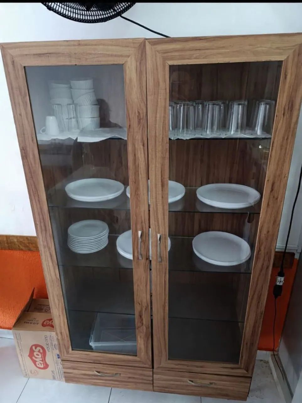RUSTIC WOODEN DISPLAY CABINET