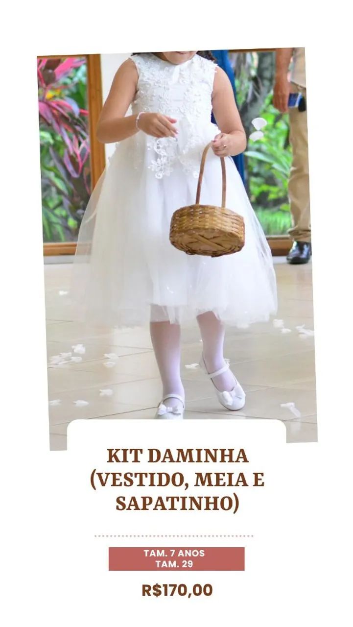 Kit 7 anos - Vestido Meia e Sapato - Foto 3