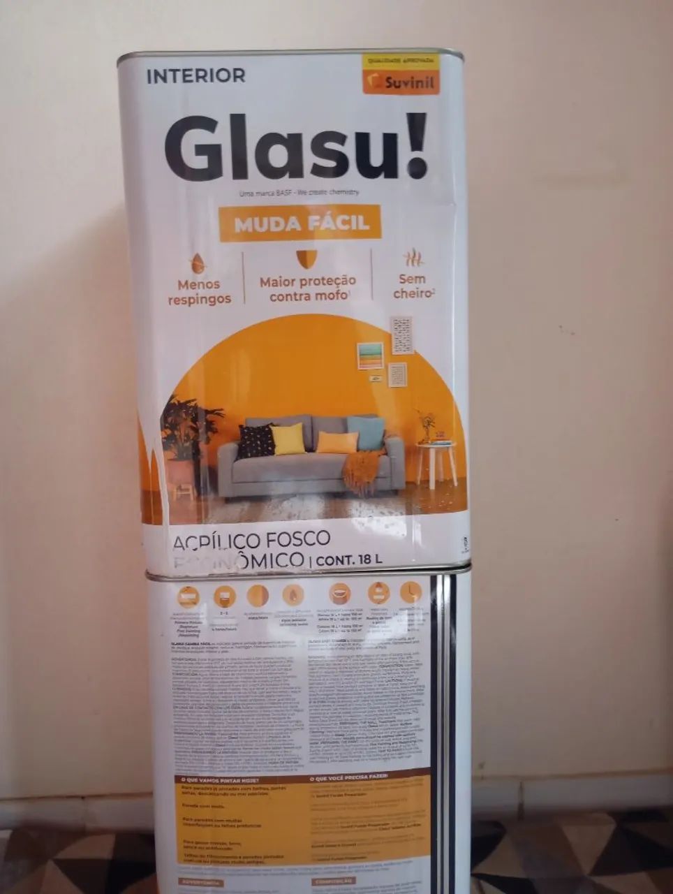 R$150 Tinta Suvinil Glausu - Branco neve e Gelo - Foto 3