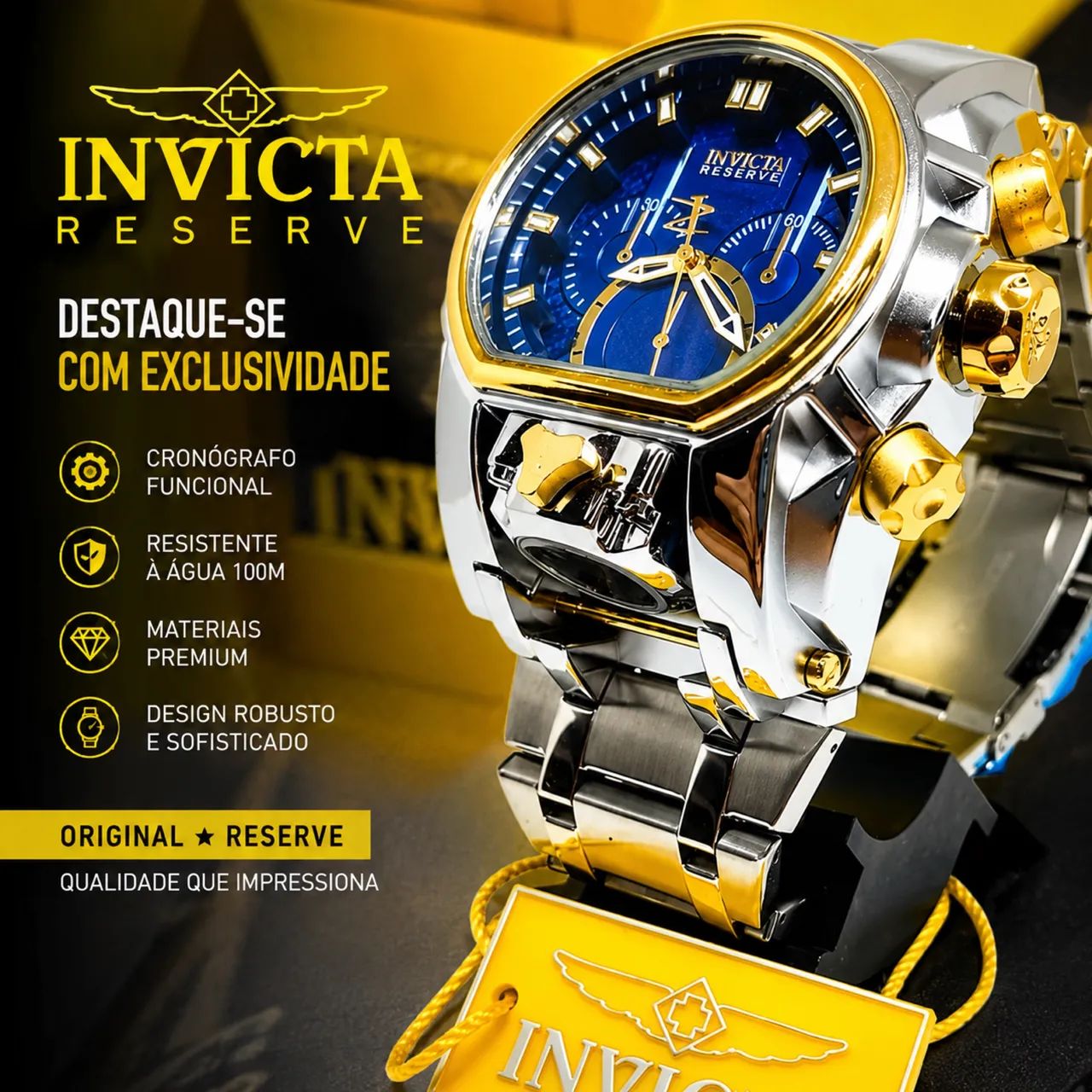 Relógio invicta novo robusto pesado qualidade  - Foto 3