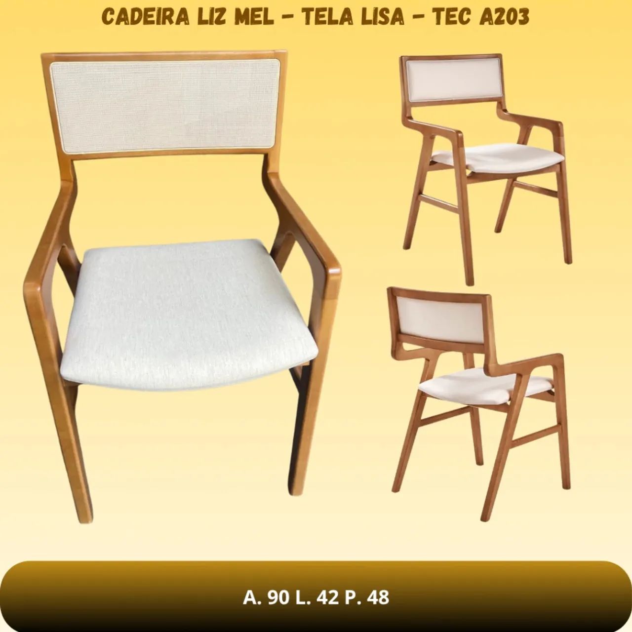 CADEIRA LIZ MEL - TELA LISA