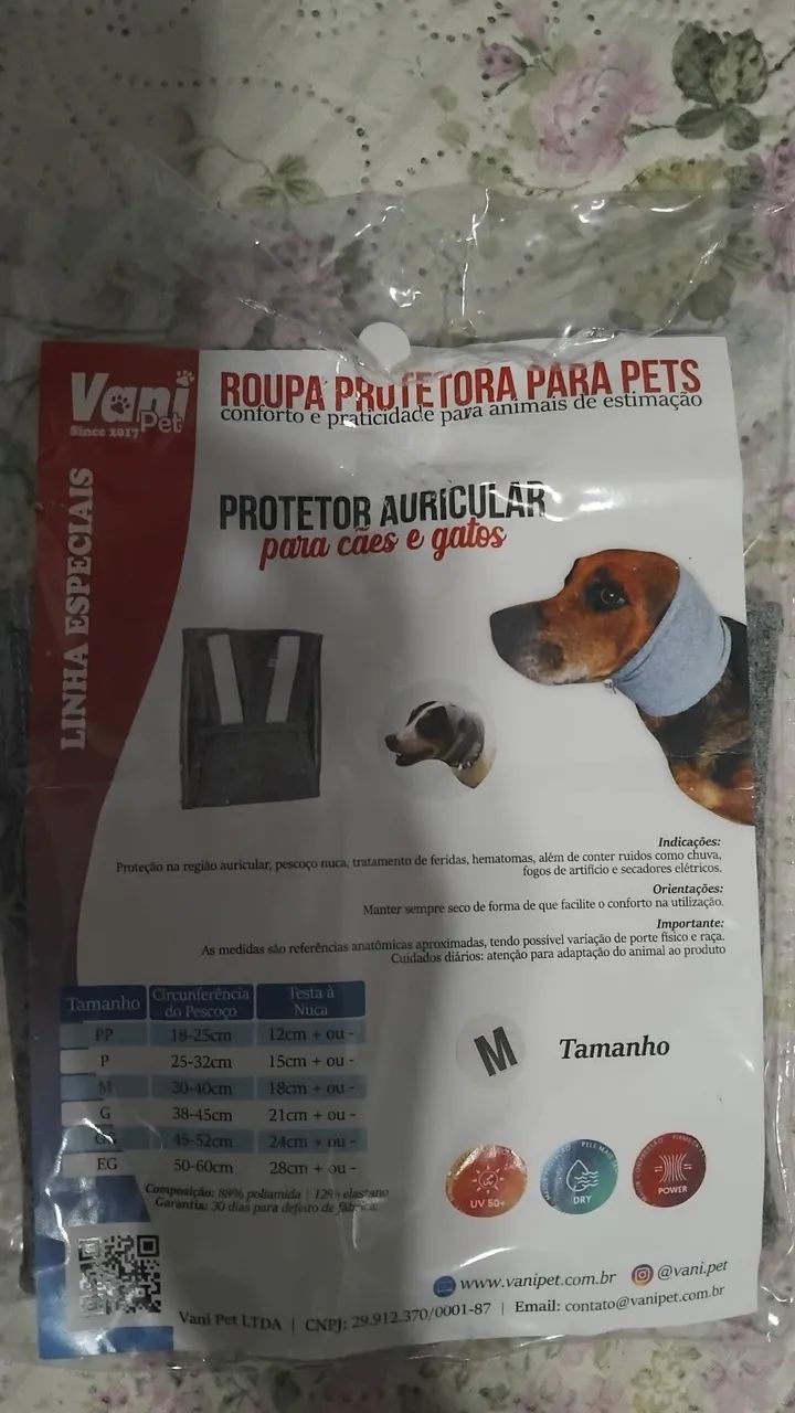 Protetor auricular para cães e gatos