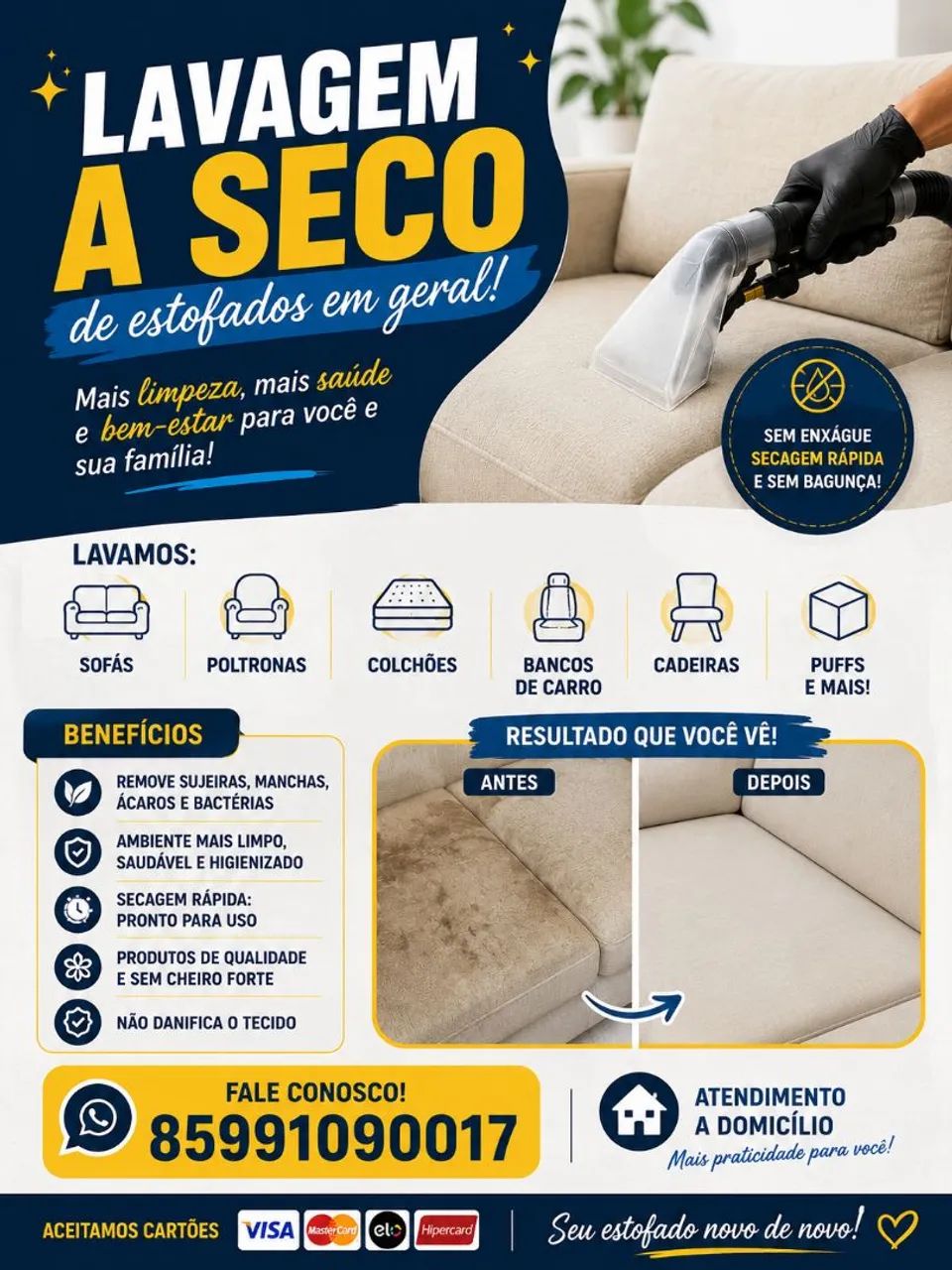 Higienização a seco de estofados em geral  - Foto 2
