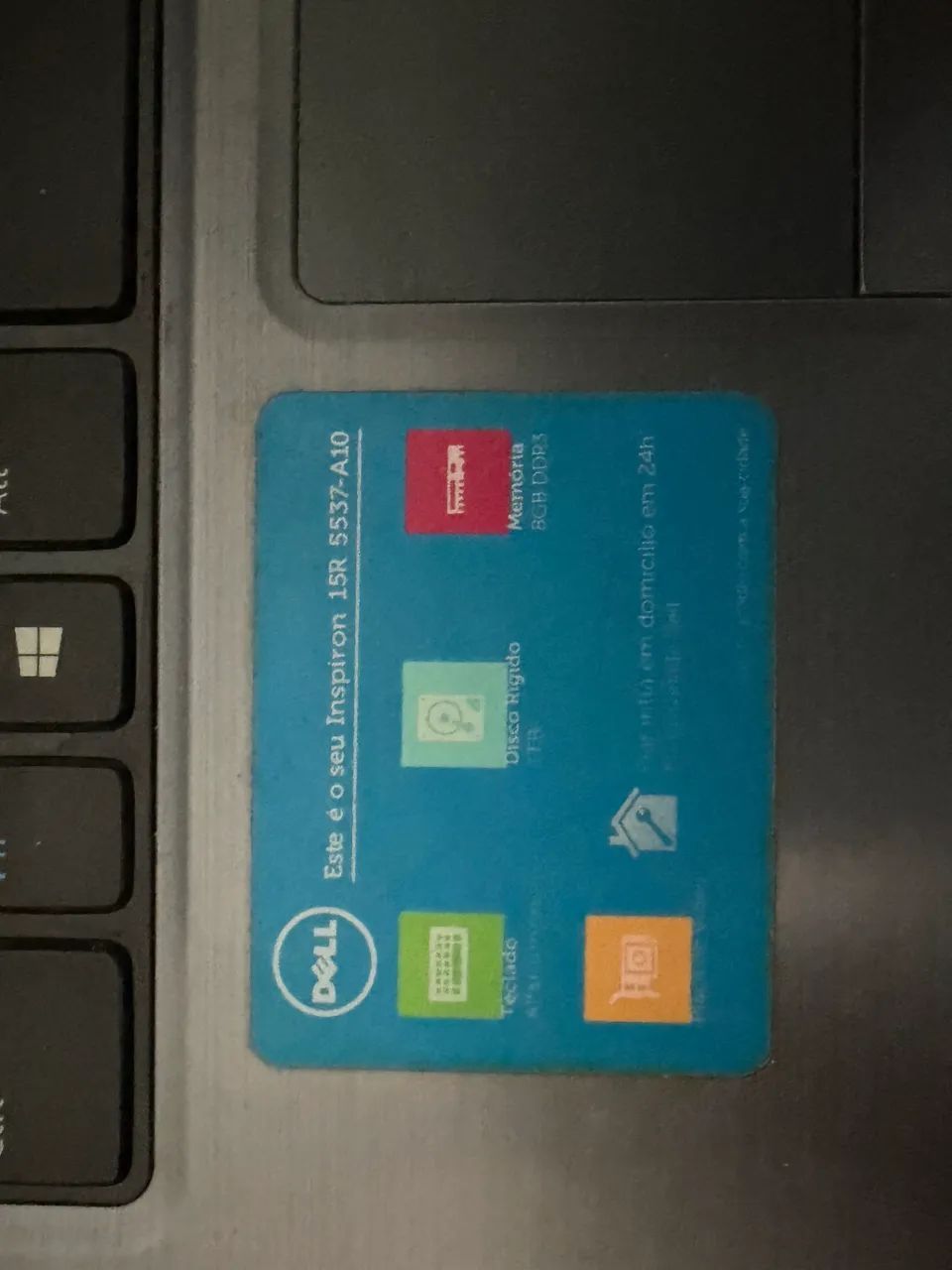 Notebook Dell Inspiron 15R 5537 750 reais bateria e teclado com