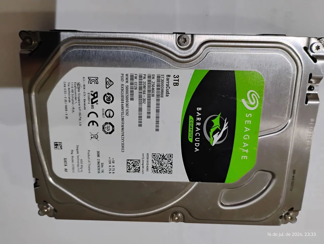 HD 3TB SEAGATE BARRACUDA. - Foto 3