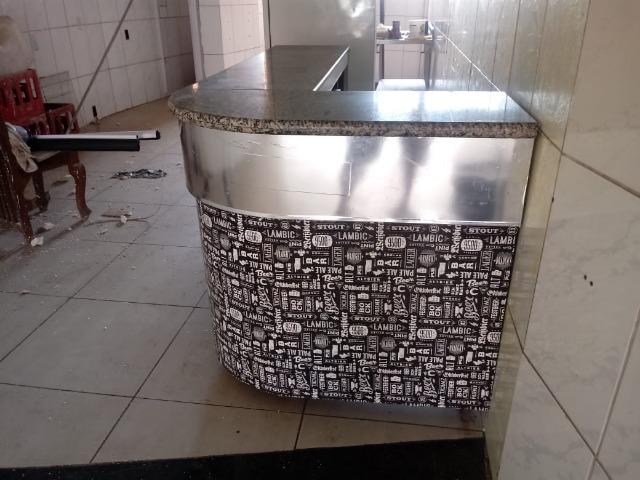 Balcão de Atendimento em L, compensado e tampo de Granito - Foto 3