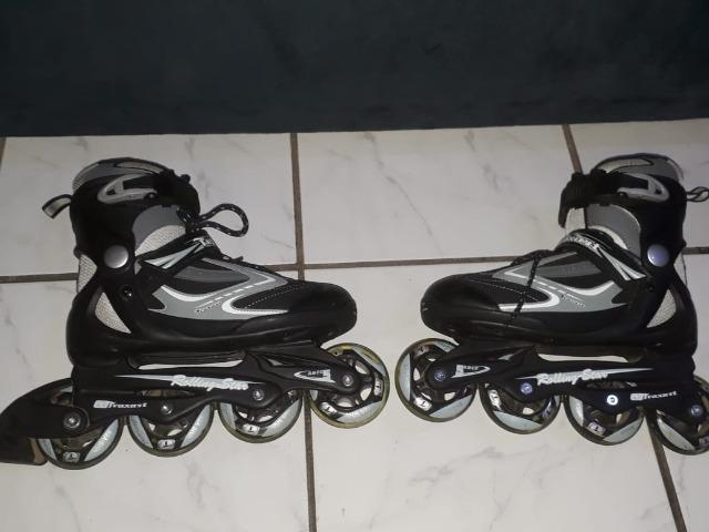 Patins Inline Traxart Rolling Star Cinza - Foto 3