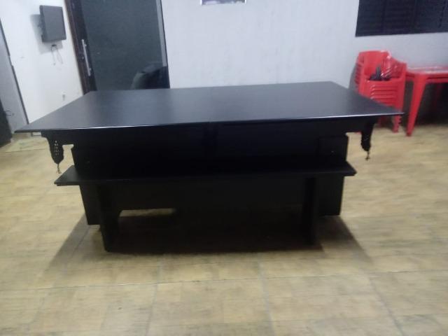 Mesa Charme MDF Cor Preta Tecido Preto Mod. ITCV2843 - Foto 3