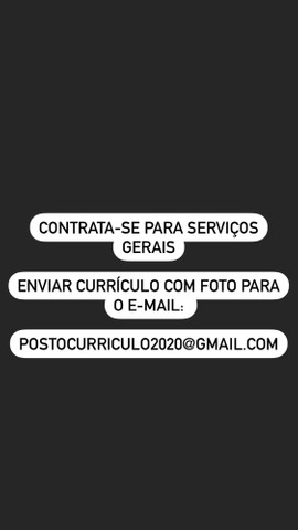 Oportunidade de emprego!!!