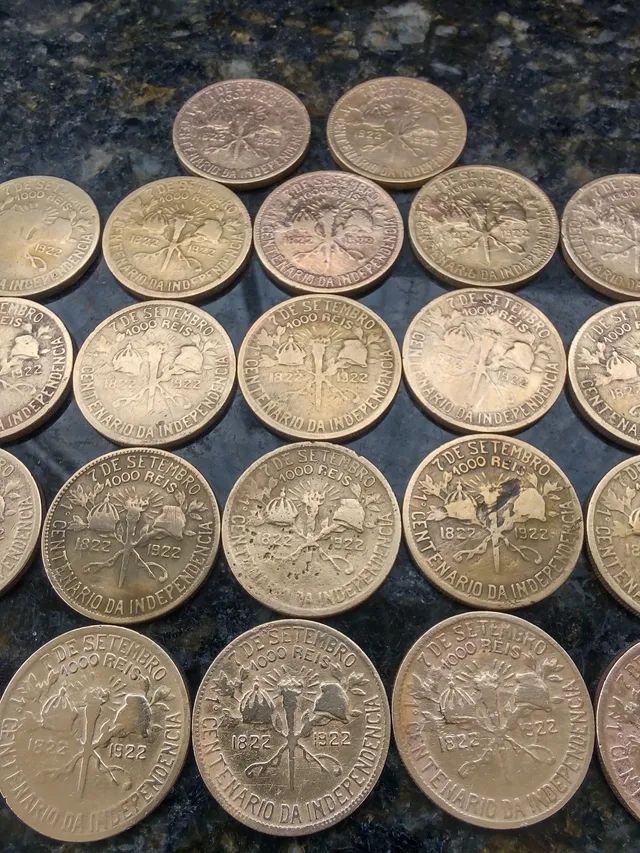 Moedas antigas raras centenário da independência do Brasil aceito troca - Foto 4