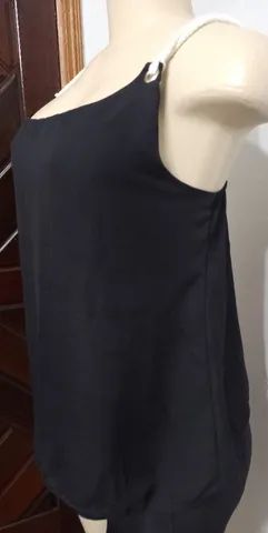 blusinha em viscose preta - tamanho m - Foto 2