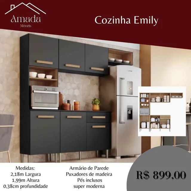 Armário de cozinha Emily , Entrega  em 3 dias 