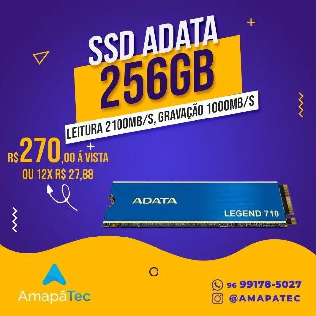 Ssd Adata  256GB Nvme
