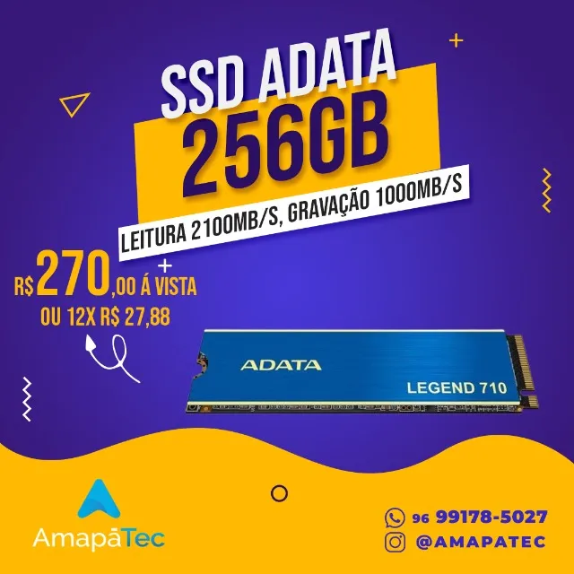 Ssd Adata 256GB Nvme