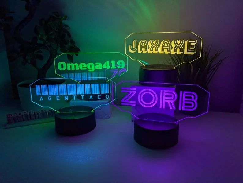 Luminária LED Gamer com sua Gamertag - Foto 2