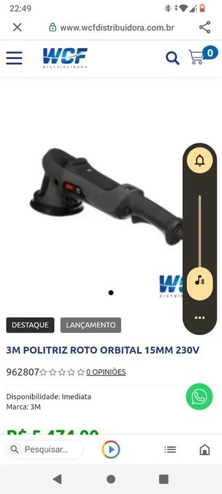 Politriz Roto Orbital 3M 15mm 230V