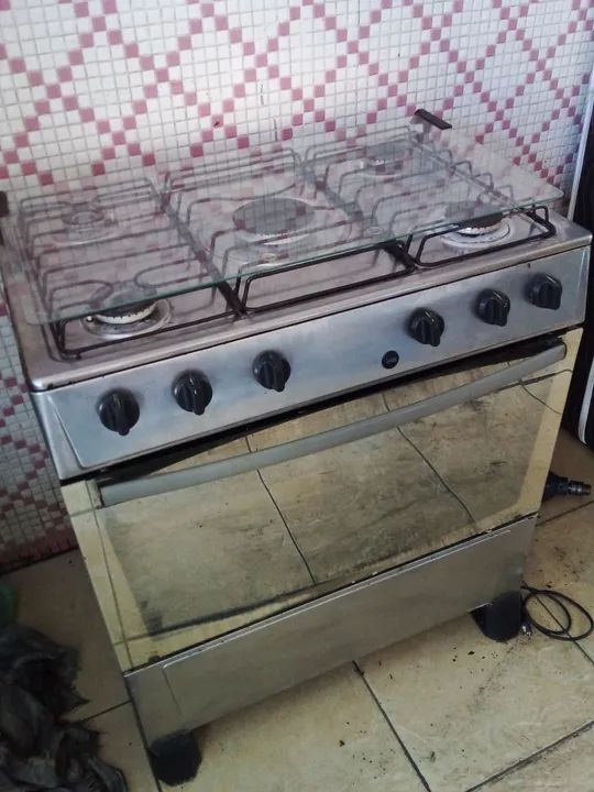 FOGÃO ATLAS INOX 5 BOCAS ACENDIMENTO AUTOMÁTICO 