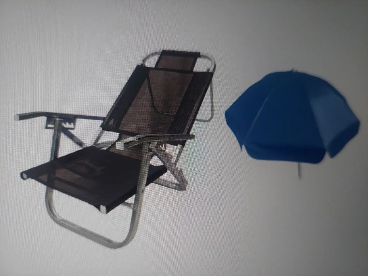 Cadeira de praia e guarda-sol para relaxar no verão!