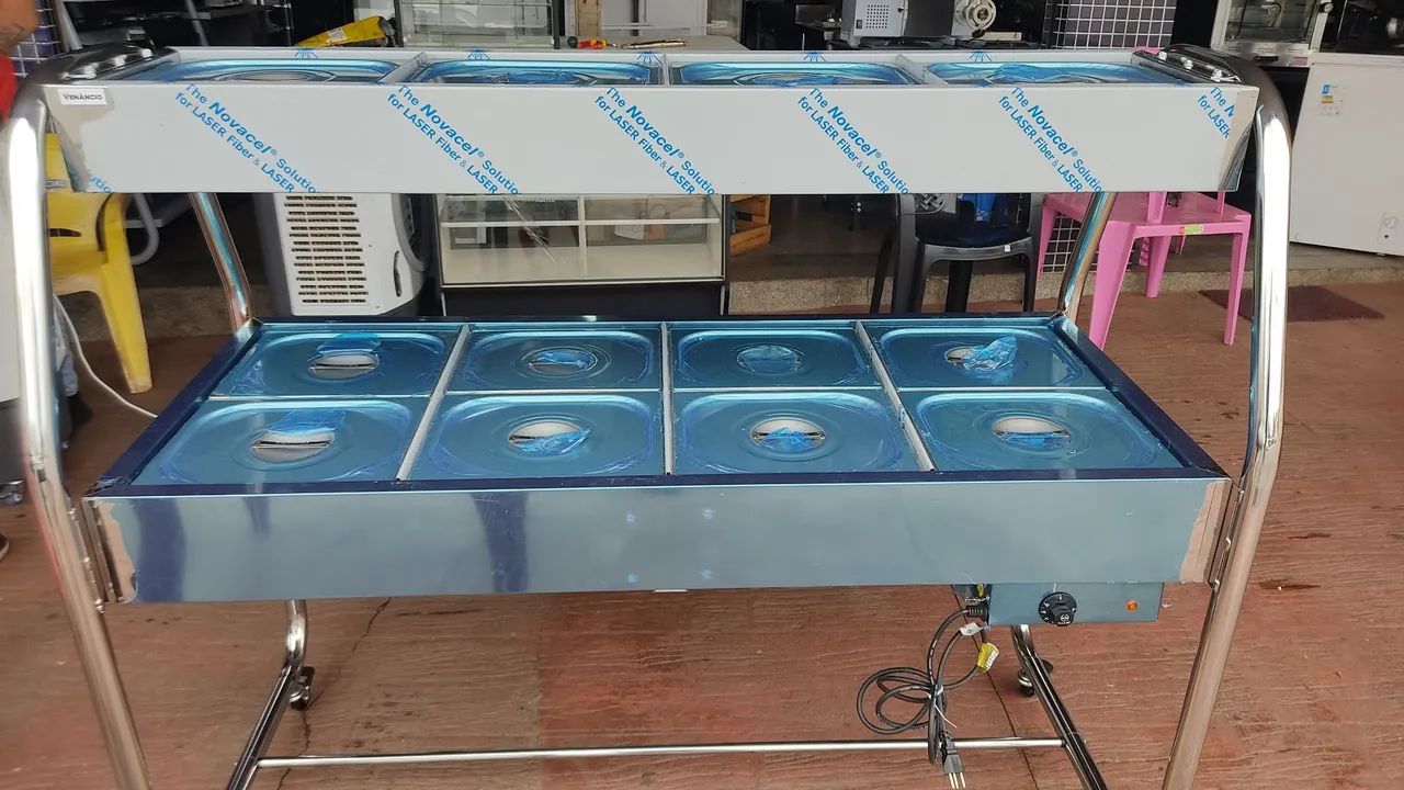 Mesa térmica dupla quente e fria , cuba , estufa , réchaud , buffet  - Foto 6