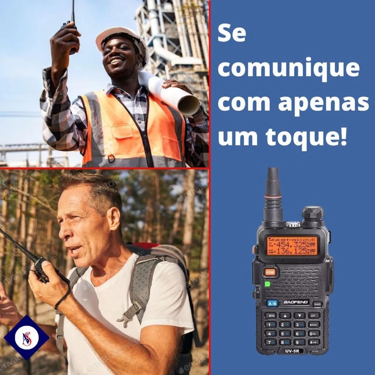 Rádio Comunicador Baofeng 5R Novo Todos Acessórios  - Foto 6