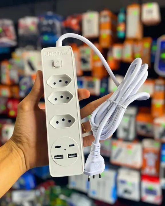 EXTENSÃO 3 BOCAS, PORTA USB E TIPO C - Foto 3