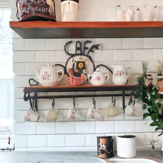 Prateleira porta xícaras bule 60cm - Foto 4