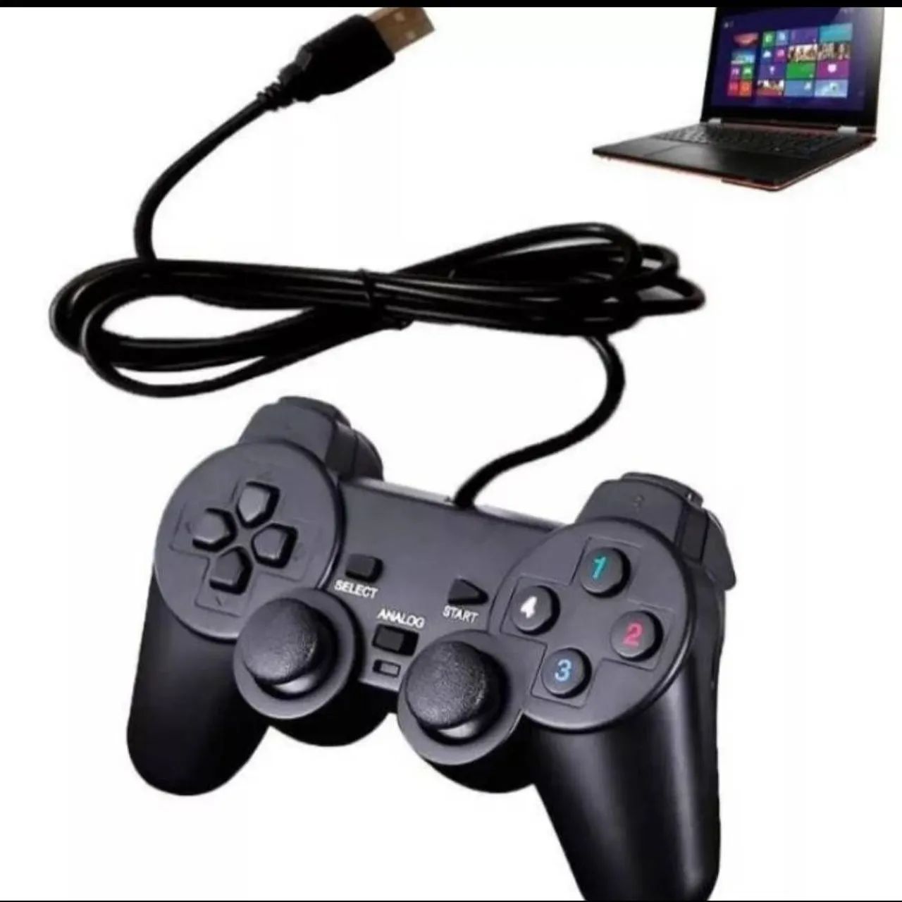 Controle de Jogo USB para PC, Laptop e Notebook - Novo!