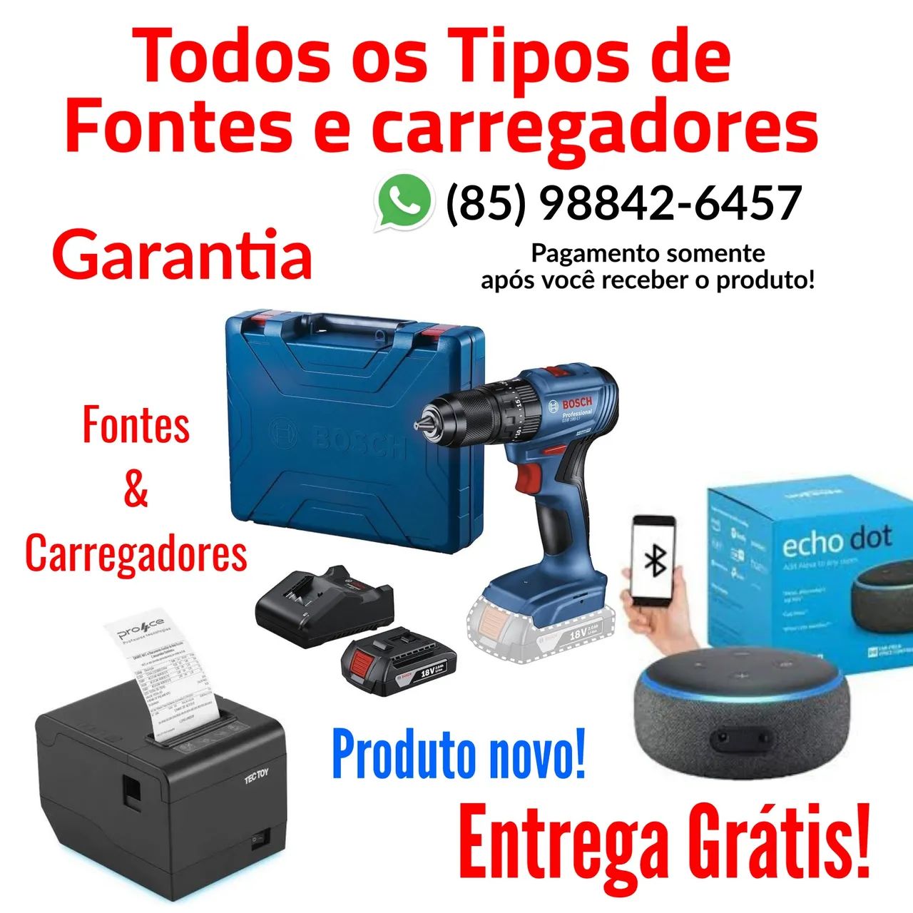 Fonte para vários equipamentos carregadores impressora furadeira alexia etc..