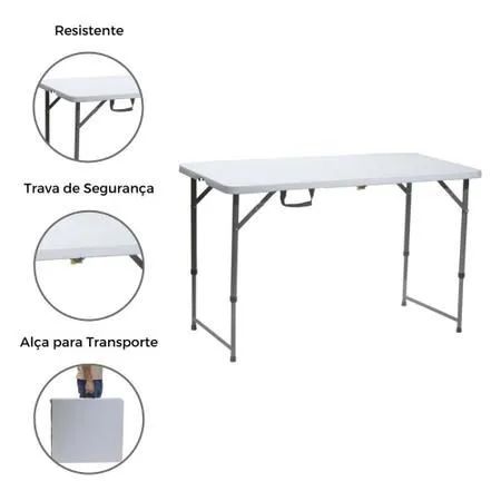 Mesa dobrável 1.20 mt - Foto 2