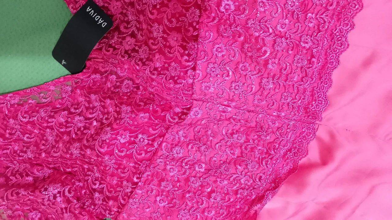 Vestido Rosa em Renda com Saia Lisa BAIXOUUU!!! - Foto 5